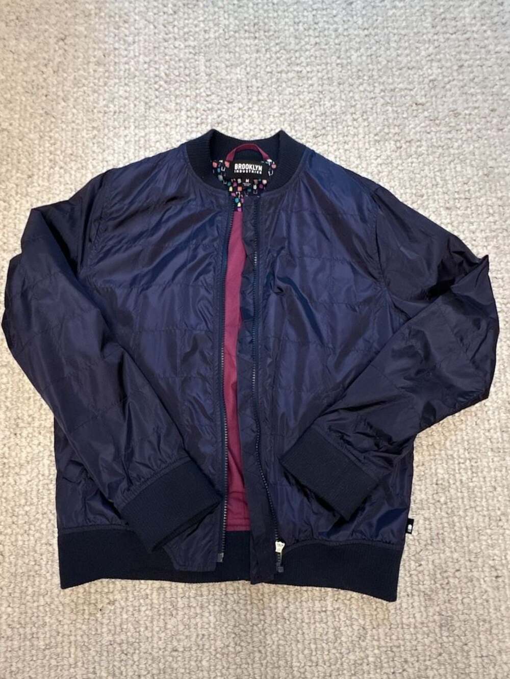 Women’s Brooklyn Industries Quilted Bomber Jacket Navy Blue